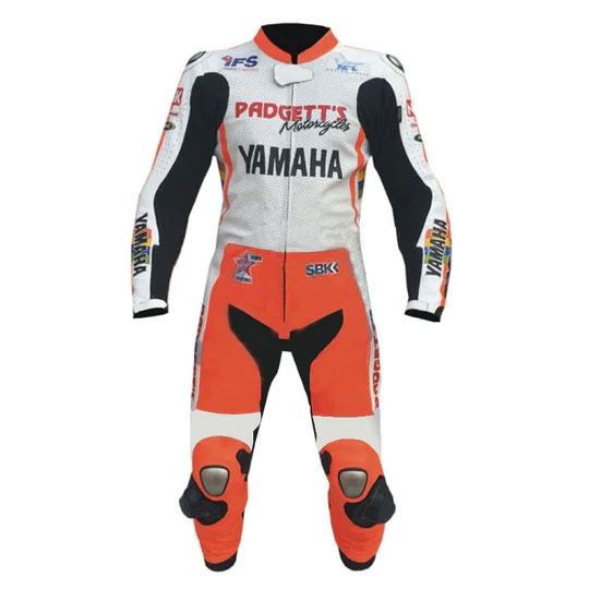 Valentino Rossi Yamaha Padgetts Motorbike Racing Leather Suit